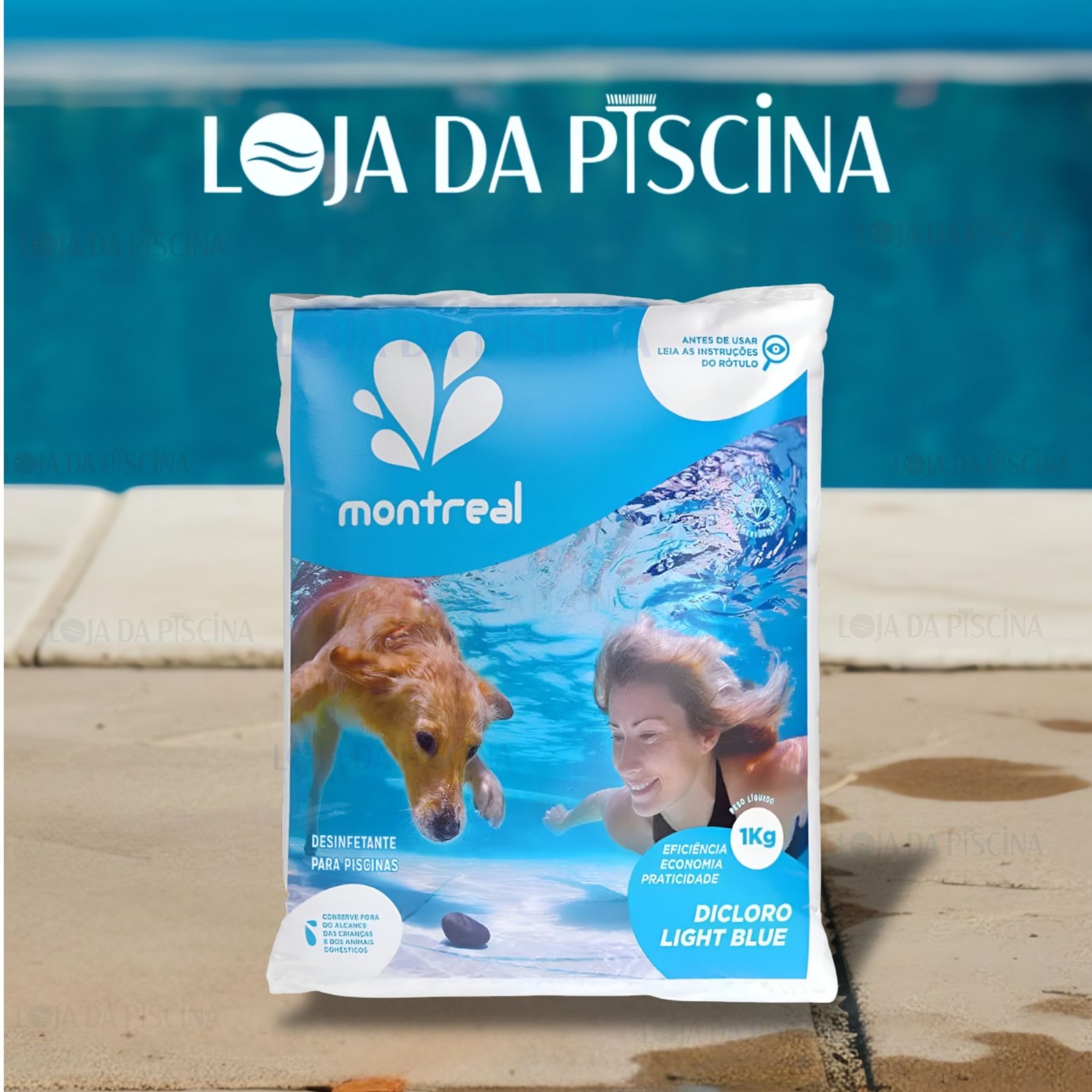 Montreal - Cloro Light Blue 3x1 - 1Kg