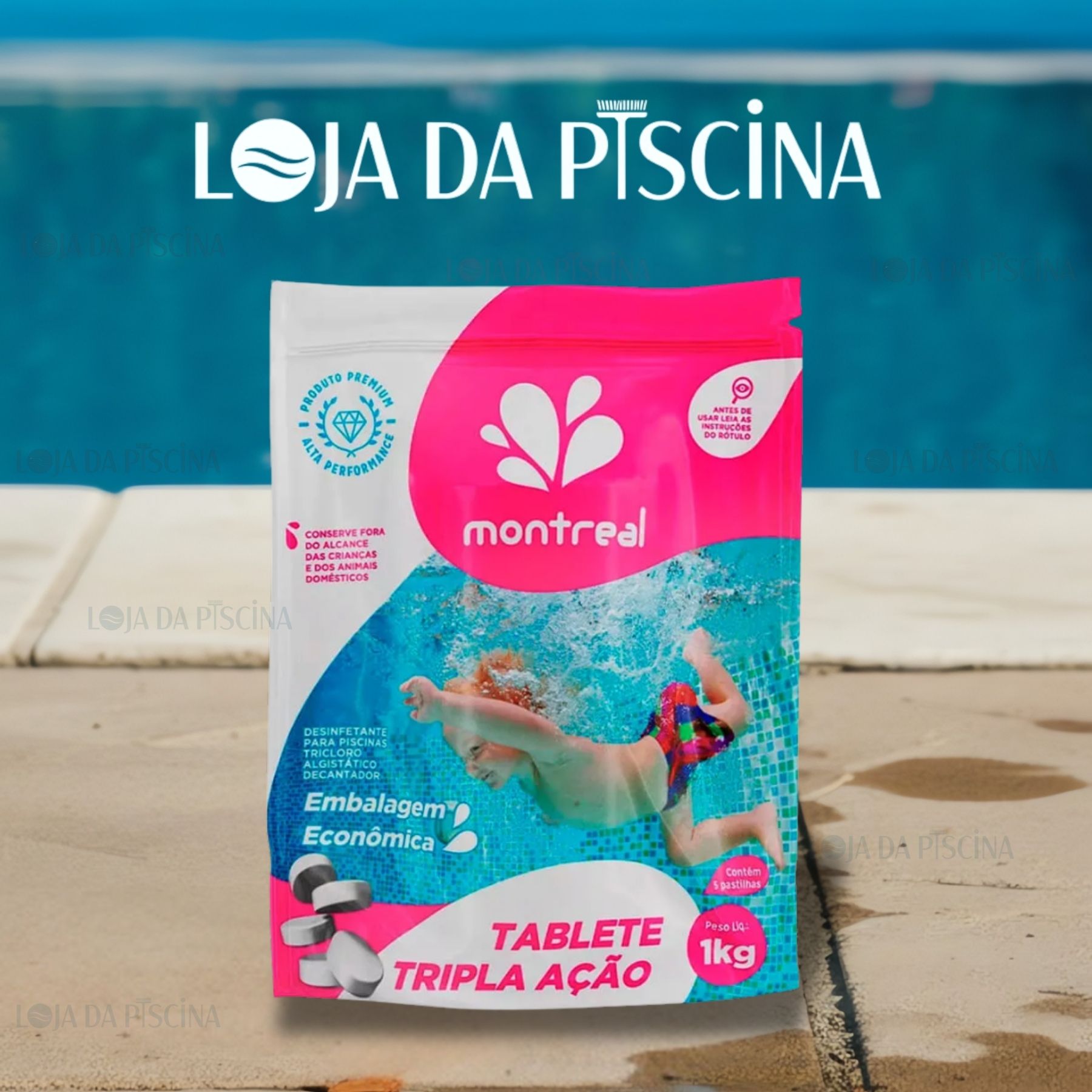 Montreal - Pastilha 3 em 1 - c/ 5 Pastilhas - 1Kg