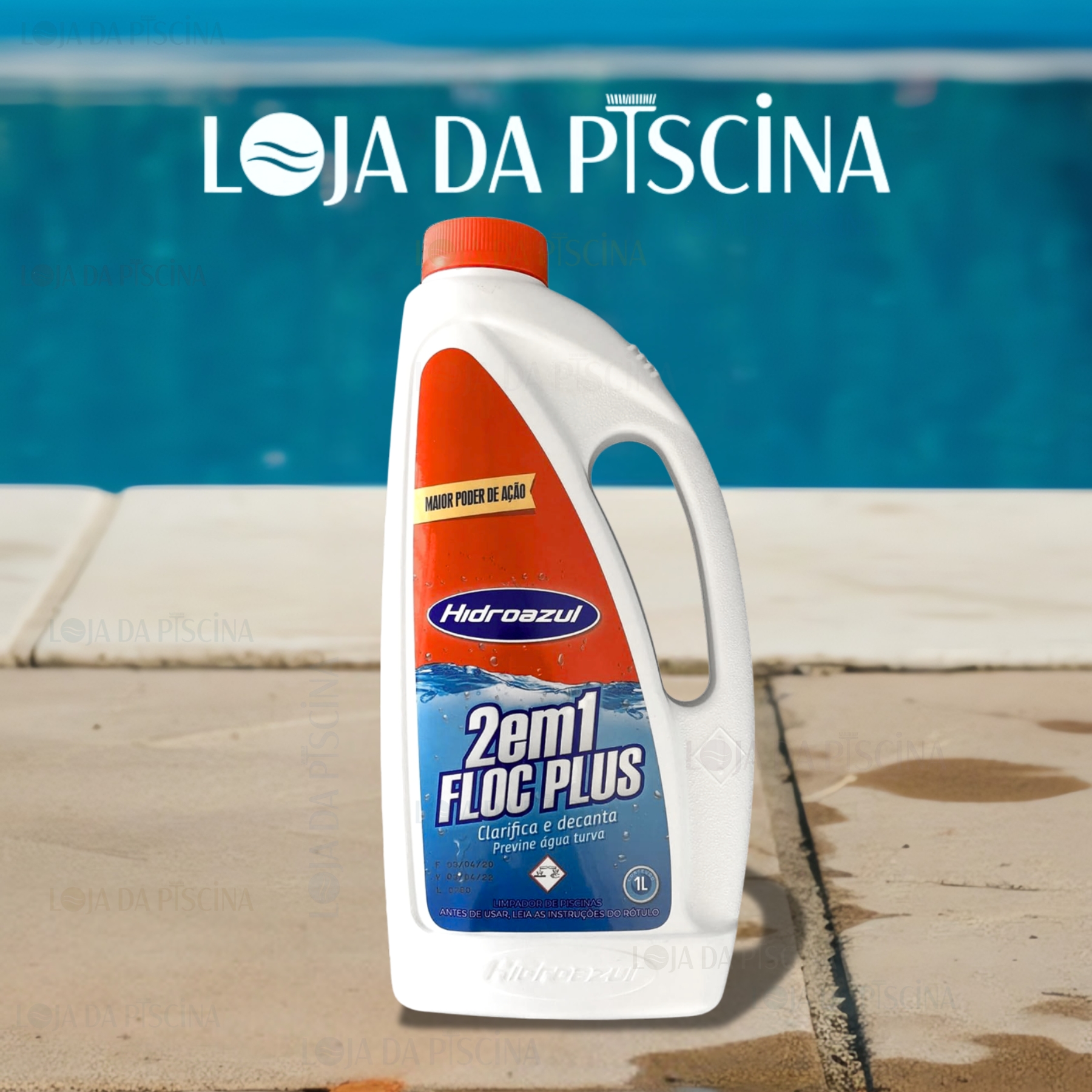 Clarificante Hidroazul 1L Floc Plus 2 em 1