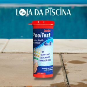 Hidroall - Kit Pooltest 4 em 1 - Fita Teste