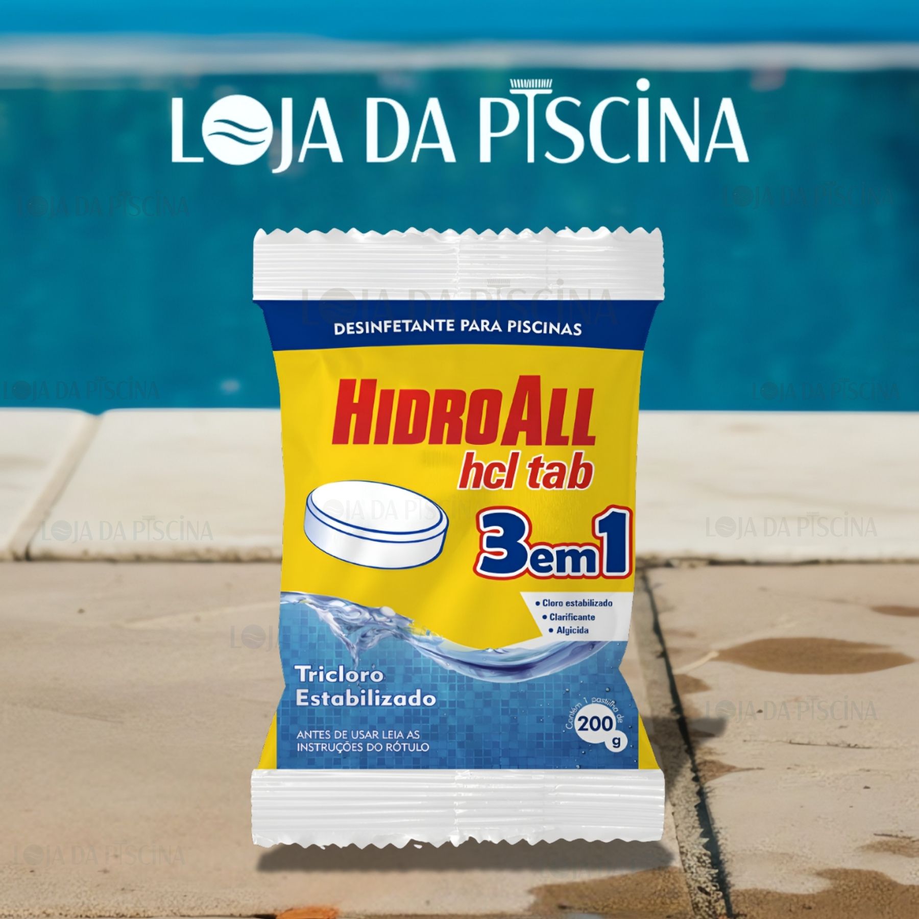 Hidroall - Pastilha 3x1 - 200gr