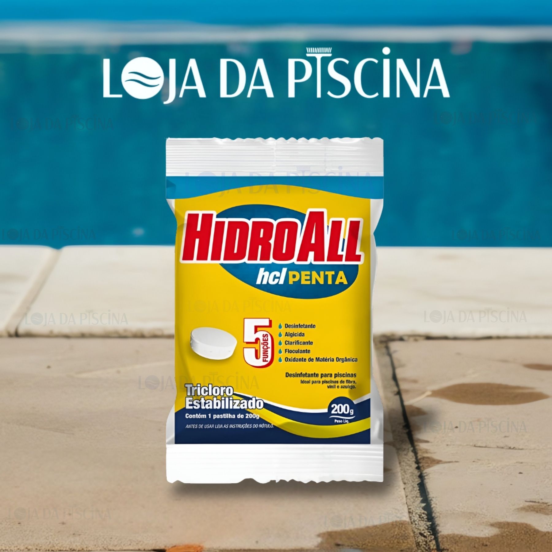 Hidroall - Pastilha HCL Penta - 200gr