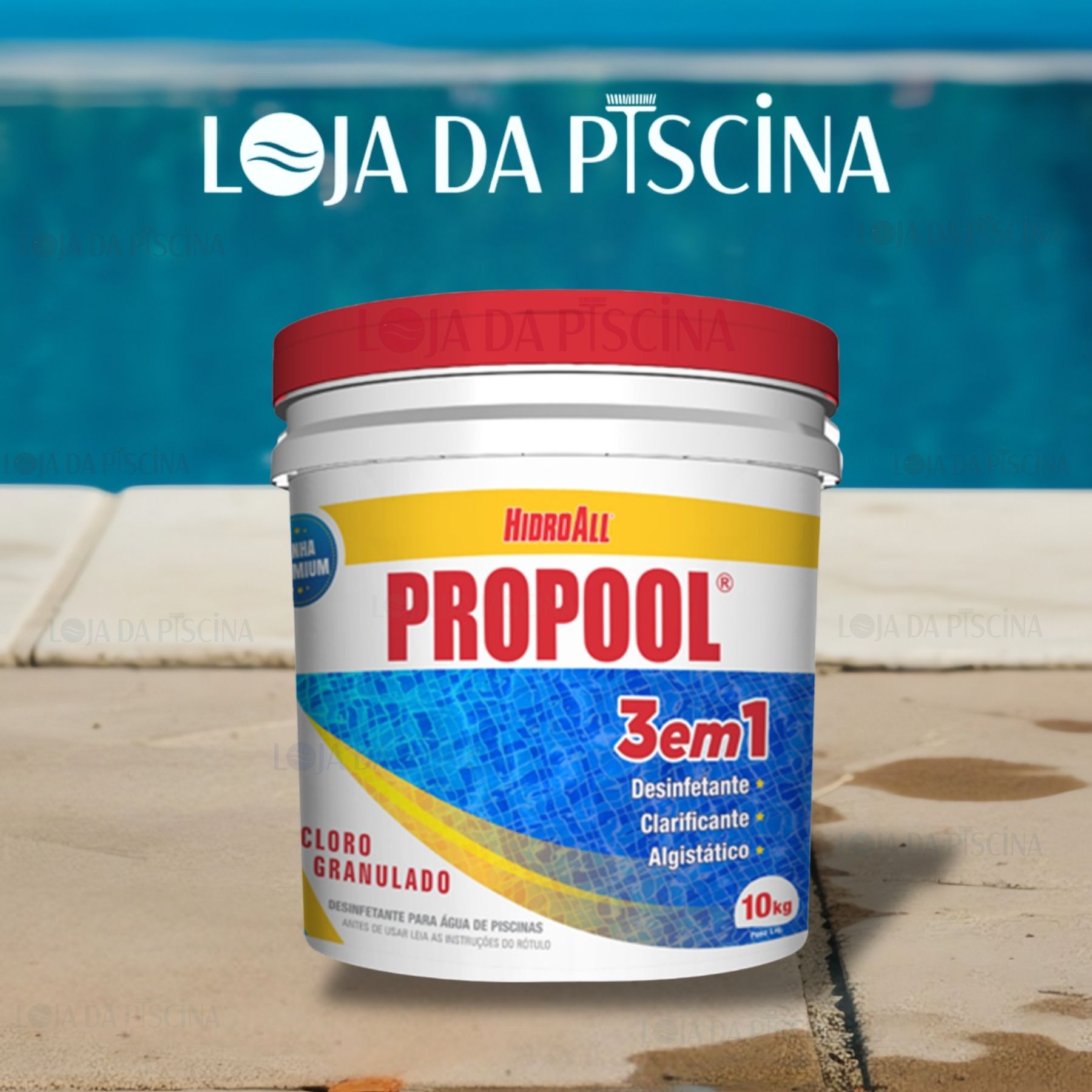 Hidroall - Propool Diclor Est. 3 em 1 - 10kg
